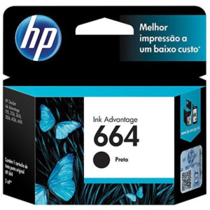 Cartucho Original HP 664 preto